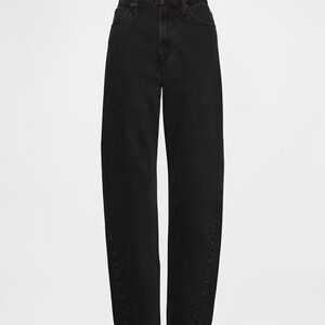 GAP Curvy High Rise Barrel Jeans in Black Wash 27